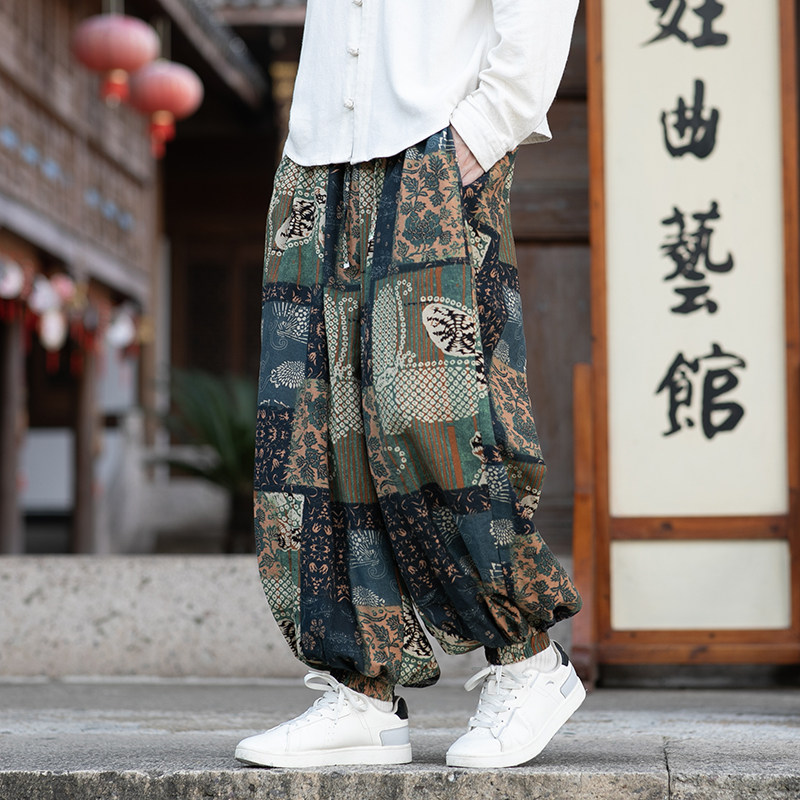 Fashion Ethnic Wear For Men - 남성용 중국풍 오버사이즈 하렘 팬츠, 민족풍