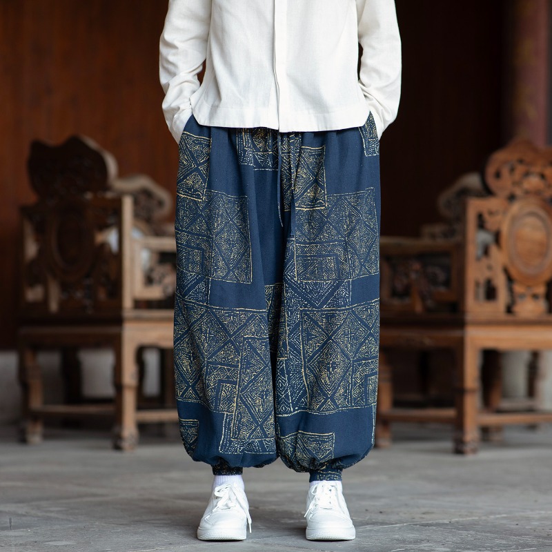 Fashion Ethnic Wear For Men - 남성용 하렘 팬츠, 중국 스타일의 얇은