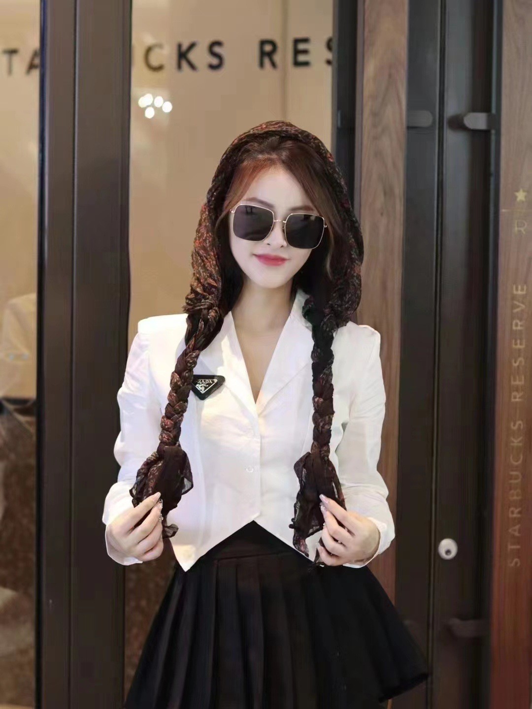 빈티지 에스닉 프린트 여성 헤드 스카프 2 in 1 다 - Ethnic Fashion Wear For Women 리뷰 및 가격
