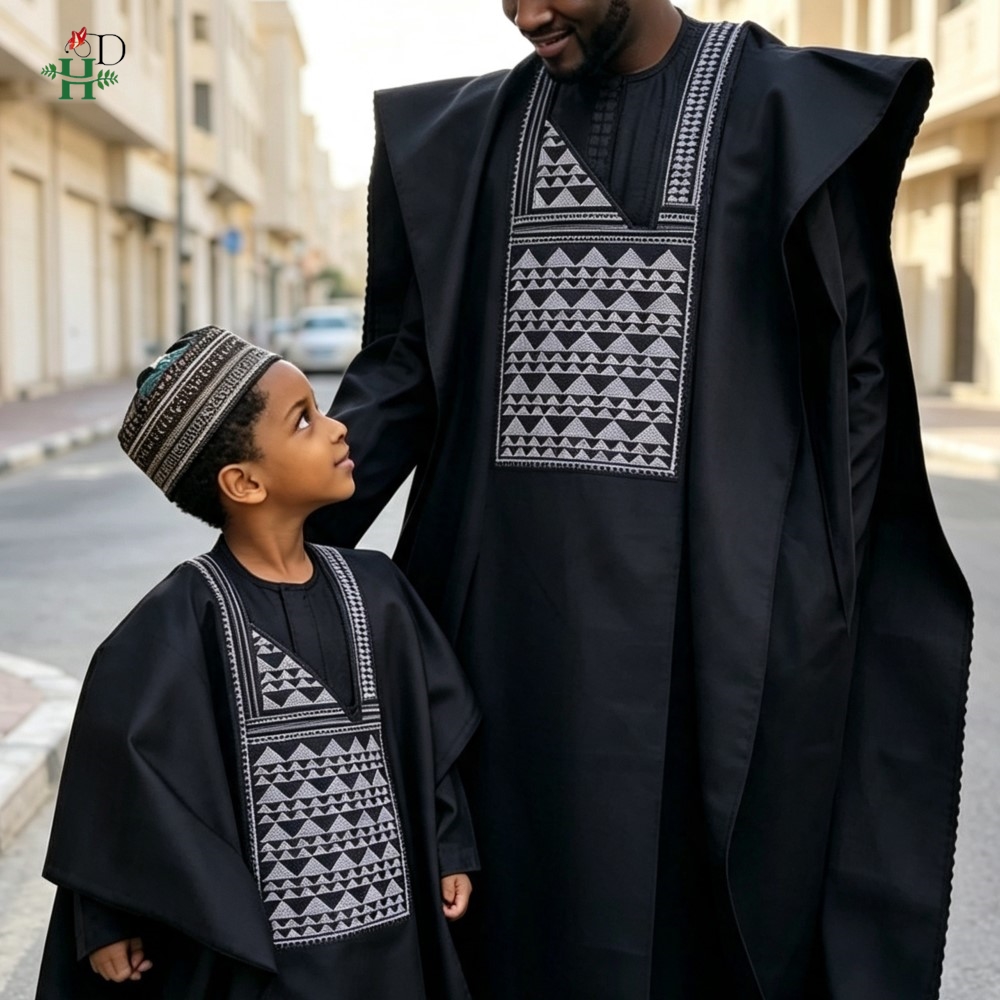 아버지-아들 의상 터키 드레스 할인 판매 아프리카 자수 - Boubou Men Africa 리뷰 및 가격