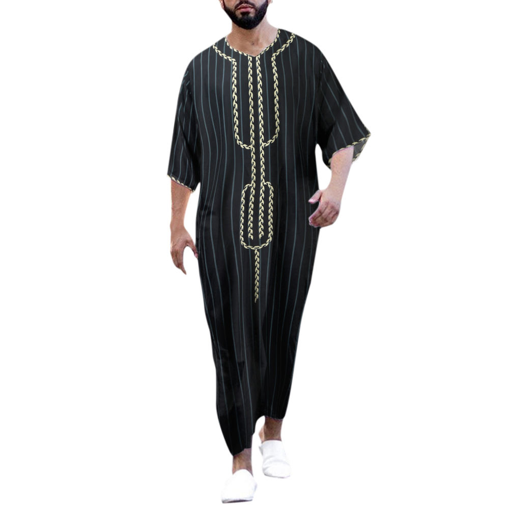 새로운 남성용 면 혼방 로브, V넥 점프수트, 캐주얼하 - Fashion Ethnic Wear For Men 리뷰 및 가격