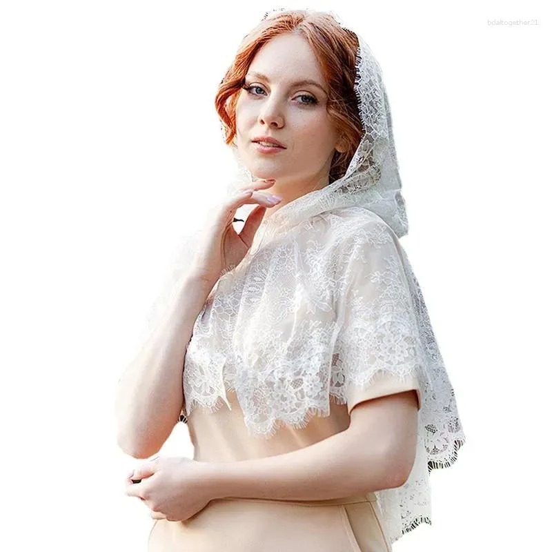 신부 머리 스카프 웨딩 숄 무슬림 스카프 아이보리 레이 - Ethnic Style 리뷰 및 가격