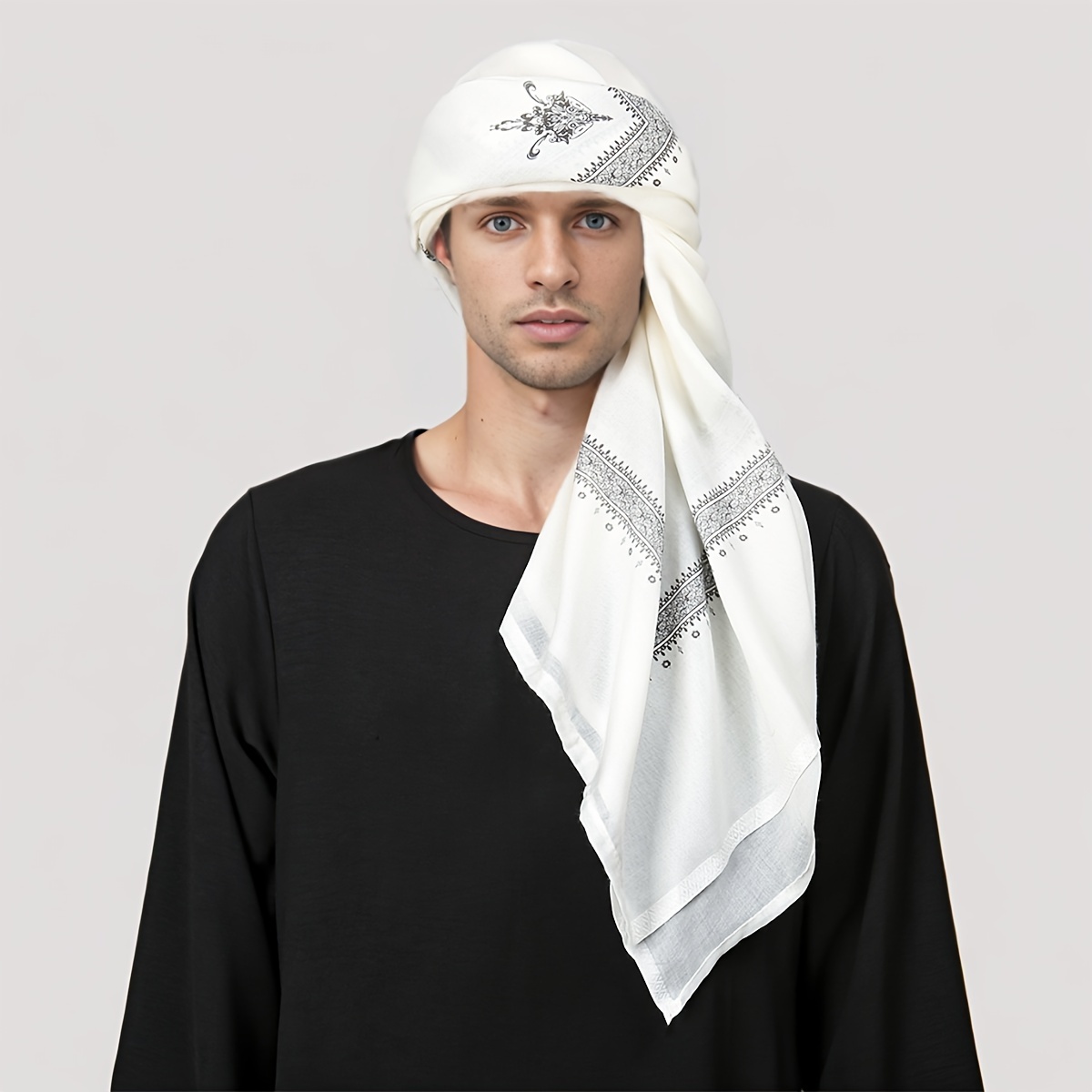 민족풍 레트로 패턴 남성 헤드스카프, 캐주얼 반다나,  - Fashion Ethnic Wear For Men 리뷰 및 가격