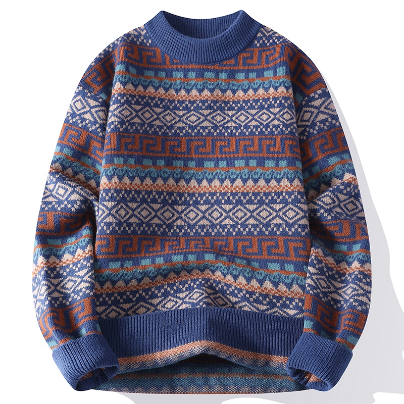 트렌디한 남성용 라운드 넥 스웨터 가을 겨울 에스닉 스 - Fashion Ethnic Wear For Men 리뷰 및 가격