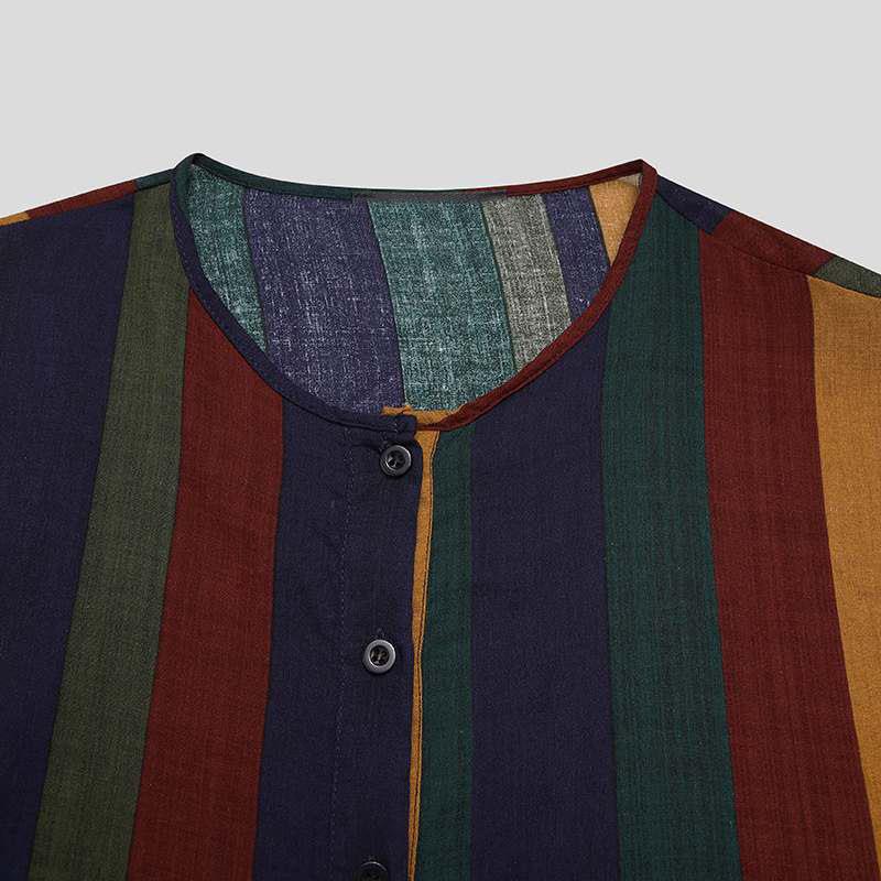 프린트된 긴 남성 셔츠, 롱 로브 스타일의 중국 전통  - Fashion Ethnic Wear For Men 리뷰 및 가격