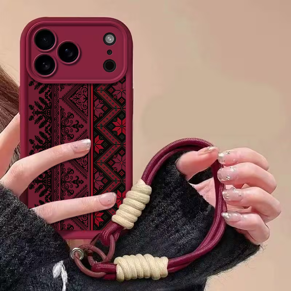 유럽풍 에스닉 스타일 핸드 스트랩 케이스 아이폰 16  - Ethnic Style 리뷰 및 가격